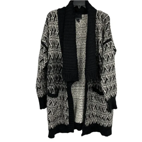Cynthia Rowley Black Wool Alpaca Blend Cardigan Size Large - Picture 2 of 7